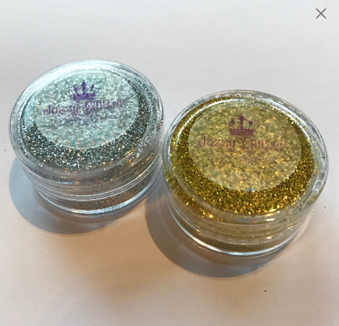 Gold and Silver Cosmetic glitter set