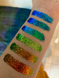 FIVE colour-changing chrome cosmetic glitter