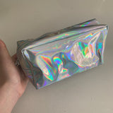 Silver Holographic Makeup Bag