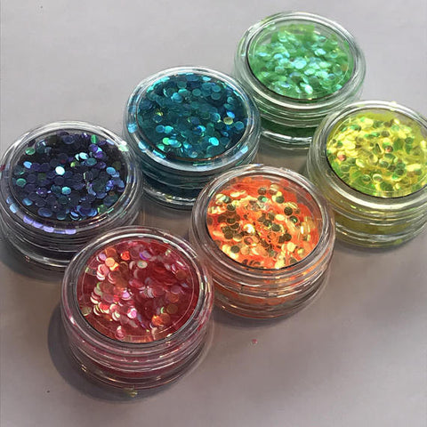 Rainbow Disc glitter set